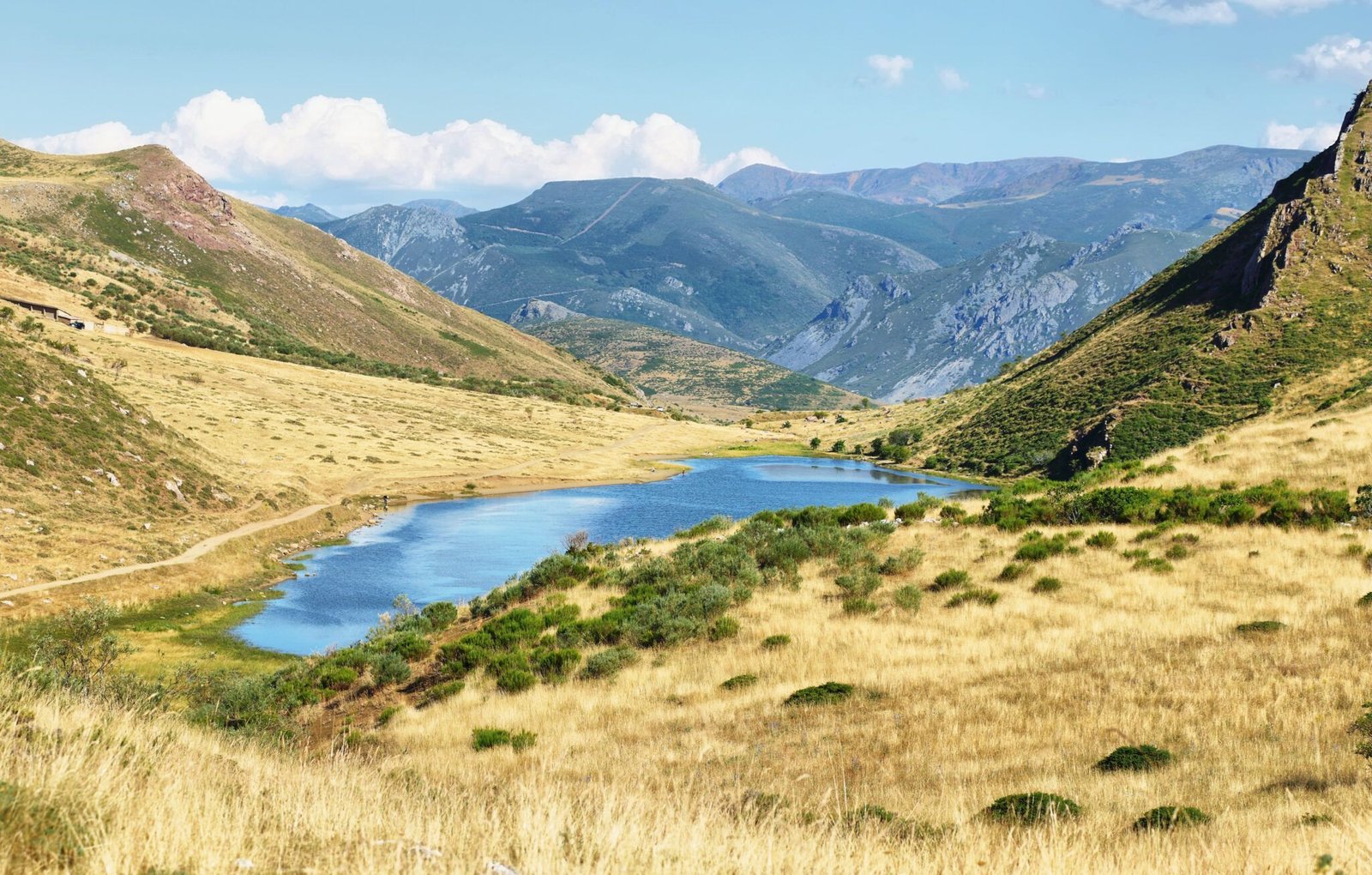 Views of lake of Babia in Castile and Leon, Spain