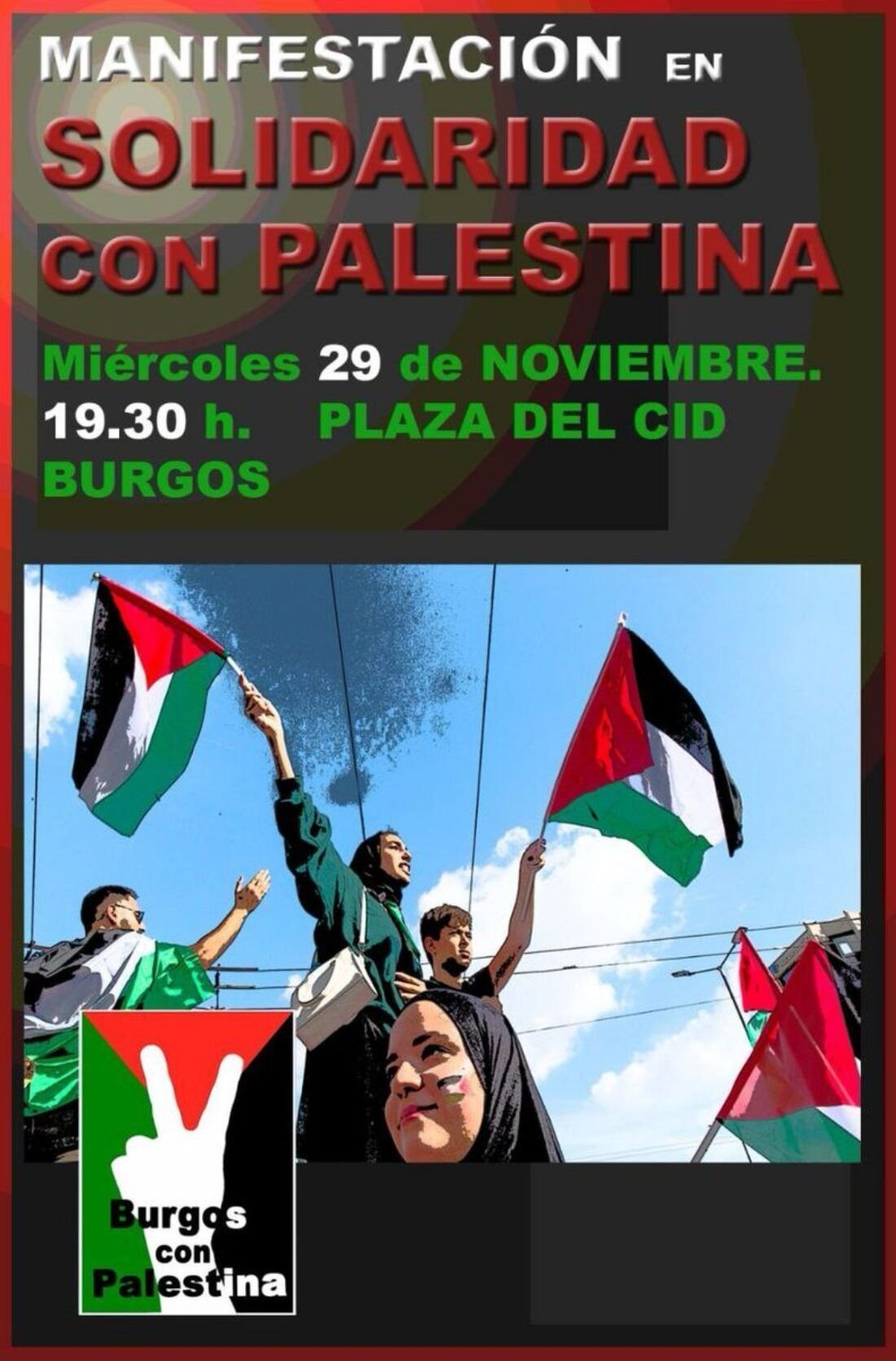 “Burgos por Palestina” llama a la movilización ciudadana