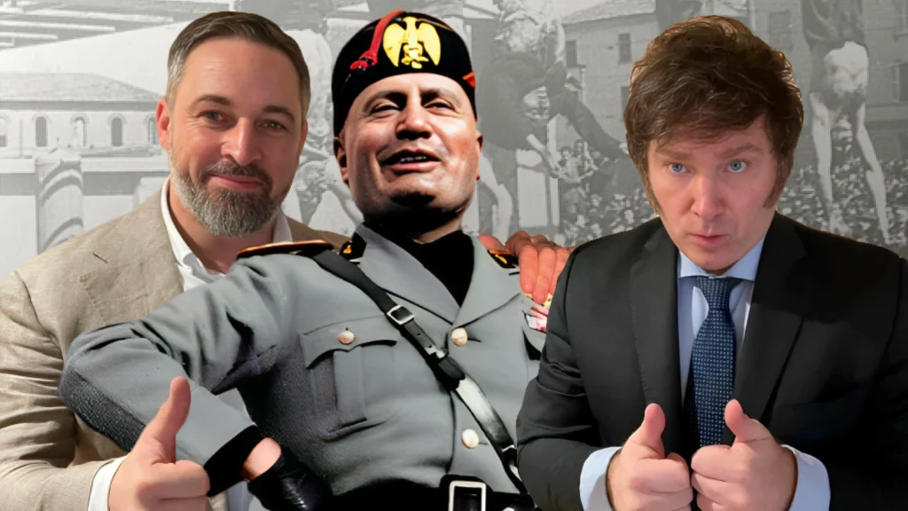 Mussolini, Milei y Abascal
