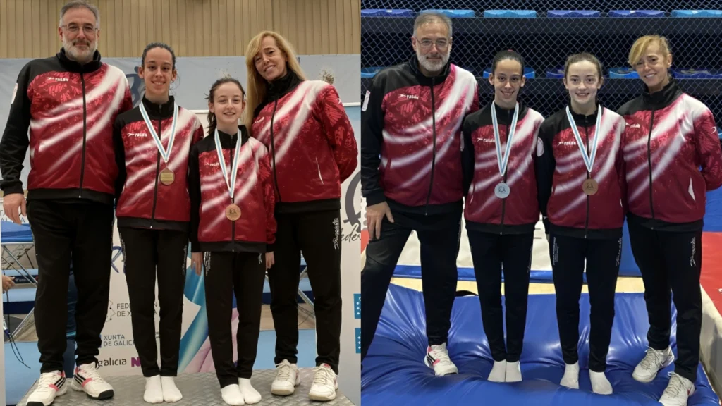 El Club Ciudad Deportiva de Burgos ha logrado un total de seis medallas en la decimocuarta edición de la Copa Galicia Internacional de Trampolín