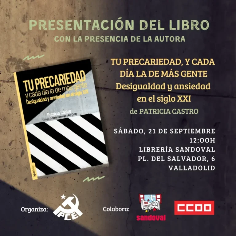 Patricia Castro presenta su libro "Tu precariedad y cada día la de más gente" en Valladolid