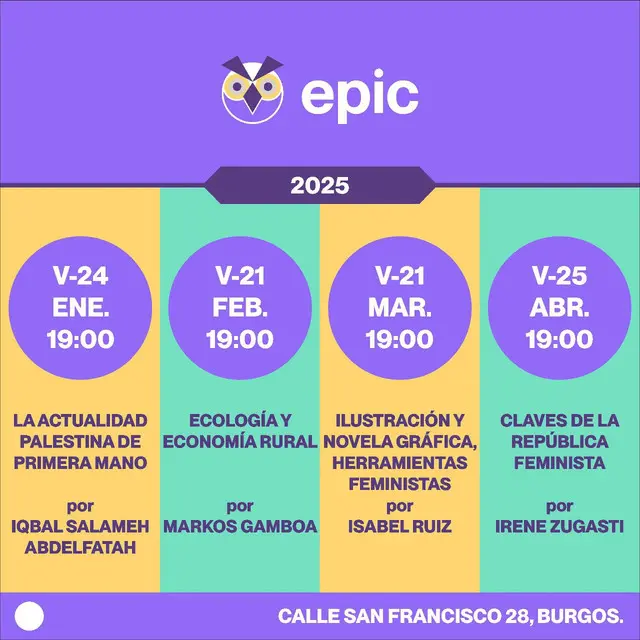 El Espacio Podemos de Iniciativa Cultural (EPIC) dará inicio a su temporada 2025 el próximo viernes 24 de enero, a las 19:00 horas