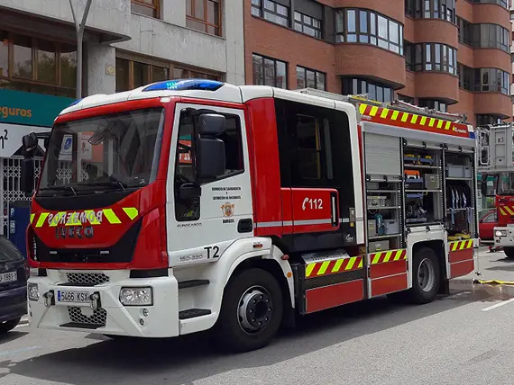 Una mujer resulta herida en el incendio de vivienda en Burgos