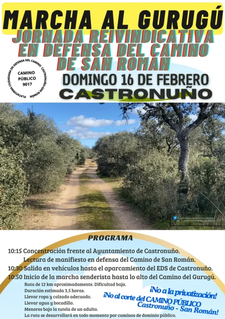 Vecinos de Castronuño y San Román de Hornija se movilizan contra la posible privatización de un camino público